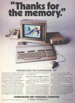 Publicitat C128 - Thanks for the memory