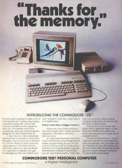 Publicité C128 - Thanks for the memory